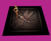 Copper dragonfly rug