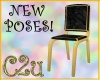 C2u Blk Gold Chair POSES