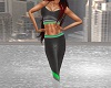 Green Black Sport Outfit