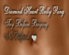 Diamind Heart Belly Ring