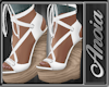 Lace-Up Wedges white