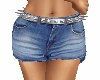 SPIKED DENIM SHORTS