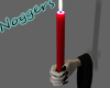 Hand Candle Red