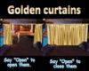 golden curtains