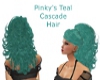 Pinkys Teal Cascade Hair