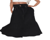black jean skirt long
