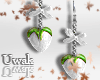 White Strawberry Earring