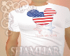 WHITE KID M USA T-SHIRT