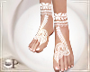 Bridal White Henna Feet