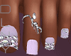 Lila Diamond Toe Nails
