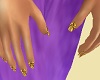 Nails Rippled Gold
