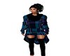 Teal Plaid Sweater Dress