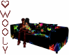 Kiss couch neon blk