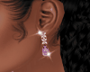 Gold Earrings (violet)