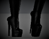 Black Leather Shiny Boot