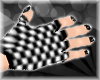 Checkered Gloves White