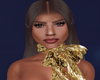Gold Neck Bow Scarf