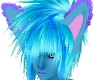 Blue and purple cat ears