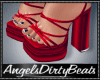Red strap heels