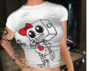 LOVING ROBOT TOP WHITE