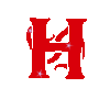 Letter H Red Sticker