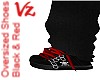 Oversized Blk Red Shoes