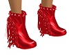 Red FringeBiker Boots