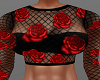 H/Red Rose Net Top