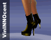 short ankle gold boots