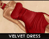 ! velvet dress red