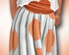 white orange skirt 