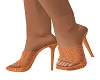 *Ney* Orange Lace Heels