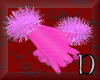 pink fur gloves