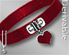 -V- Red Heart collar