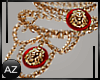 *AZ*Red lion necklace