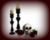 Candles & Skull Burgundy