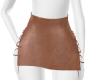 PU Leather Skirt/Camel
