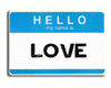 LOVE name tag