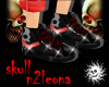 shoes red skull -M-