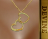 ED Two Hearts Necklace