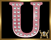 Marquee Letter U Pink