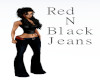 Red N Black Jeans