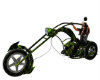 green chopper bike