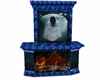 {A}Blue Fireplace