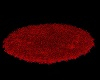 Red Neon Round Fur Rug
