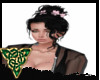 Black flower hair