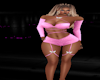 sexy pink skirt set