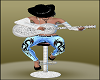 Country Singer on Chair Playing Diamond Guitar Animated