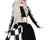 skirt blk white