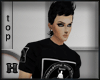 !H! Black Baggy Tee V-2